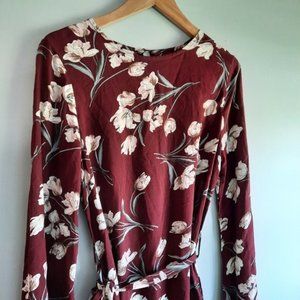 Emma Knudsen Sophie Burgundy Floral Dress